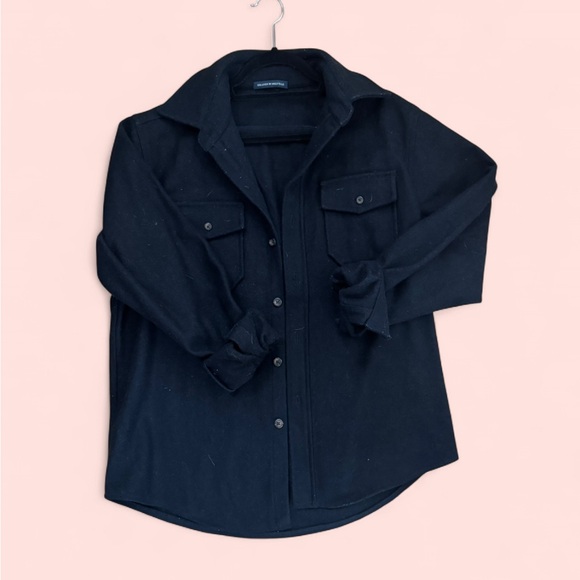 Brandy Melville Dark Blue Button-Up Shacket - Picture 1 of 4
